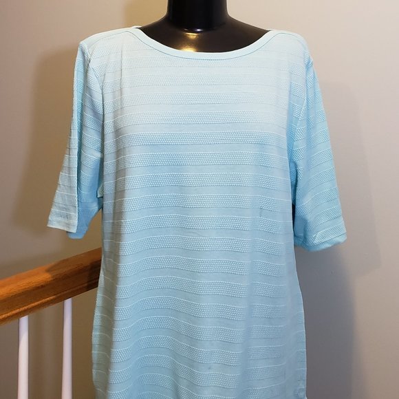 Charter Club Blue Textured Top - Picture 2 of 13